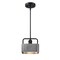 Westinghouse Pendant 60W Mini Bexar, Matte Black Dark Pewter Square Drum Shade 6125600 - alternate 6